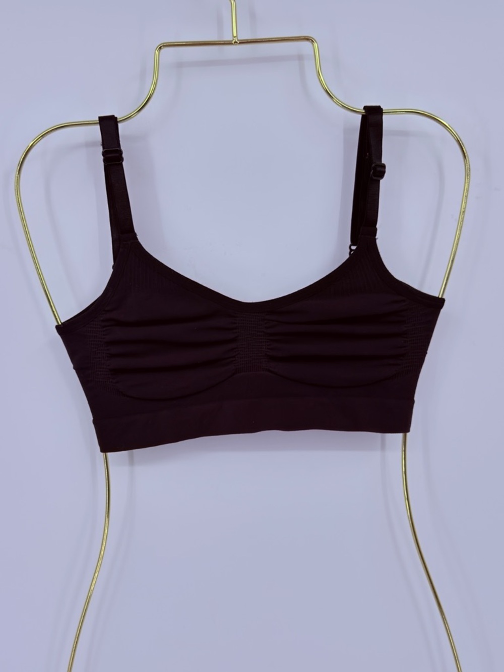 SKIMS Black Seamless Bralette Adjustable Strap Size S/M